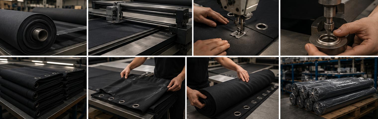 Fabricación de cortinas acústicas para instalaciones militares